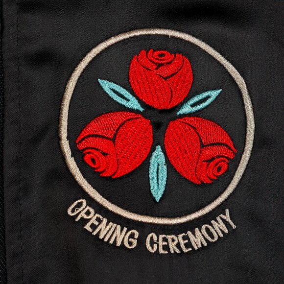 Opening Ceremony Reversible Blue & Black Embroidered Bomber Jacket - Picture 14 of 16
